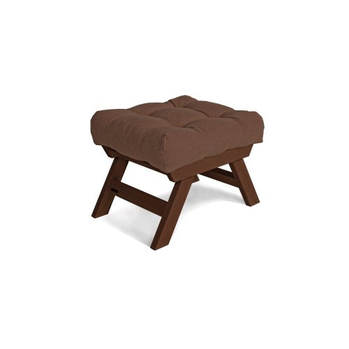 ALLEGRO Pouffe - rozměr: 55x47x43 cm, Barva: walnut (lněný olej), barva futonu: brown