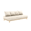sofa SENZA DAYBED natural pine (pohovka z borovice) - rozměr: 90*200 cm, barva futonu: linen 914