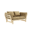 sofa BEAT natural pine (pohovka z borovice) - Barva: karup natural, barva futonu: wheat beige 758