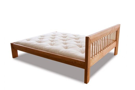 WOOD 01 natural alder bed (postel z olše) - rozměr: atyp (do poznámky zadejte rozměr), Barva: Ořech
