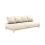 sofa SENZA DAYBED natural pine (pohovka z borovice) - rozměr: 90*200 cm, barva futonu: beige 747
