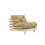 sofa ROOT natural pine (pohovka z borovice) - Barva: karup natural, rozměr: 90*200 cm, barva futonu: beige 747