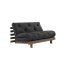 sofa ROOT natural pine (pohovka z borovice) - Barva: karup carob, rozměr: 140*200 cm, barva futonu: dark grey 734