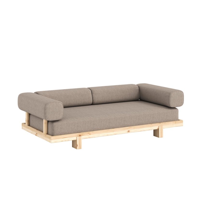 sofa STAY natural pine (pohovka z borovice) - barva: karup natural, barva futonu: grandpa beige 660