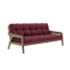 sofa GRAB natural pine (pohovka z borovice) - Barva: karup carob, barva futonu: bordeaux 710