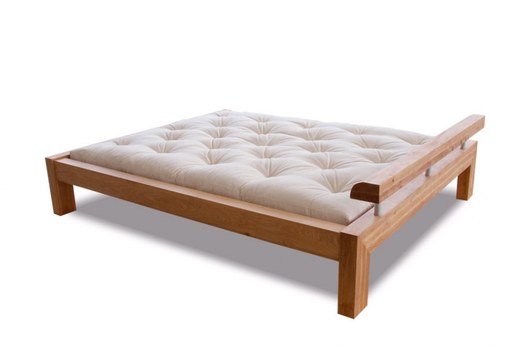 WOOD 02 natural alder bed (postel z olše) - barva: Natural adler, rozměr: 90*200 cm