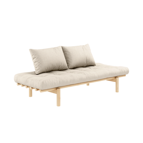 sofa PACE natural pine (pohovka z borovice) - Barva: karup natural, barva futonu: linen 914