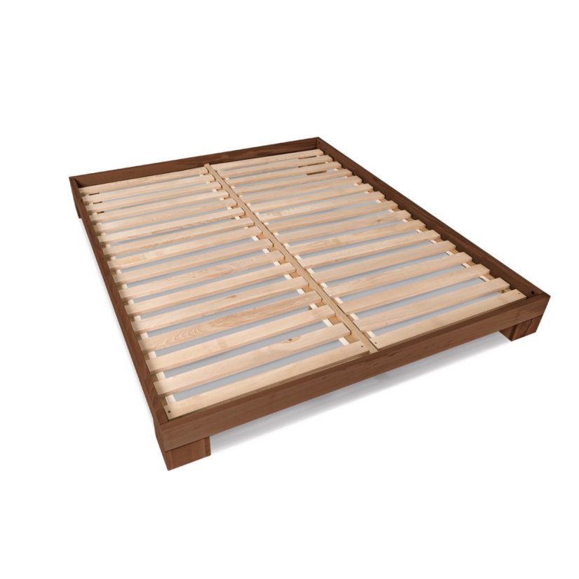 CUBE Double Bed (postel z buku) - barva: natural (lněný olej), rozměr: 200x140x16 cm