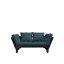 sofa BEAT natural pine (pohovka z borovice) - Barva: karup black, barva futonu: petrol blue 757