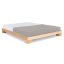 CUBE Double Bed (postel z buku) - rozměr: 200x200x16 cm, Barva: neošetřené (bez oleje, bez laku)