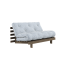 sofa ROOT natural pine (pohovka z borovice) - Barva: karup carob, rozměr: 140*200 cm, barva futonu: beach blue 611