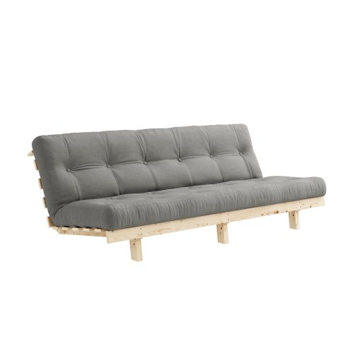 sofa LEAN natural pine (pohovka z borovice) - Barva: karup natural, barva futonu: grey 746