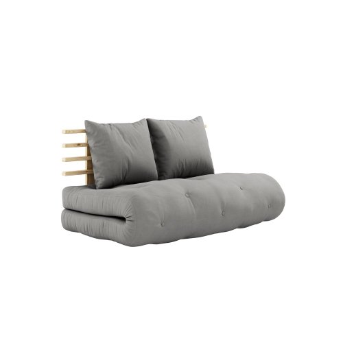 sofa SHIN SANO natural pine (futonová pohovka ) - Barva: karup natural, barva futonu: grey 746
