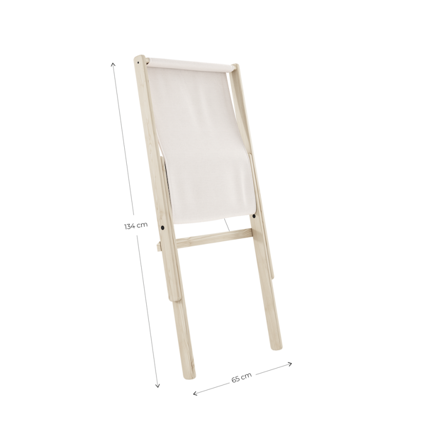 deckchair BOOGIE OUTDOOR - lehátko venkovní (skládací) - rozměr: 65x88x75 cm, Barva: olej (pro exteriér), barva futonu: white