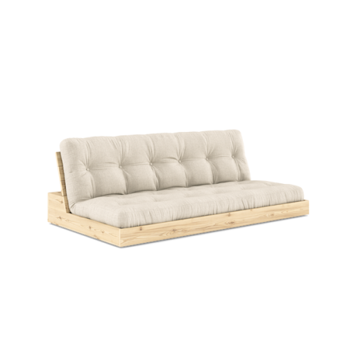 sofa BASE natural pine (pohovka z borovice) - Barva: karup natural, barva futonu: linen 914 sofa BASE natural pine (pohovka z borovice) - Barva: karup natural, barva futonu: linen 914
