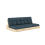 sofa BASE natural pine (pohovka z borovice) - Barva: karup natural, barva futonu: olive green 756