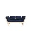 sofa BEAT natural pine (pohovka z borovice) - Barva: karup natural, barva futonu: navy 737