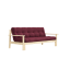 sofa UNWIND natural pine (pohovka z borovice) - Barva: karup natural, barva futonu: bordeaux 710