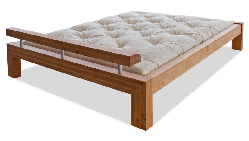 WOOD 02 natural alder bed (postel z olše) - barva: Natural adler, rozměr: 90*200 cm