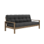 sofa KNOB natural pine (pohovka z borovice) - Barva: karup carob, barva futonu: dark grey 734