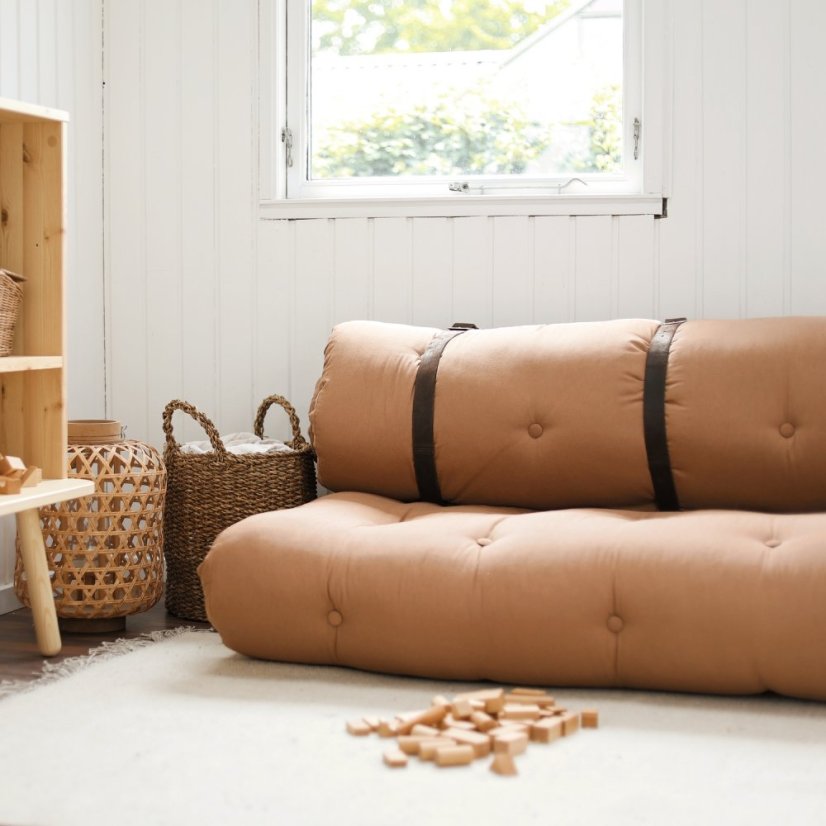 sofa BUCKLE-UP (futonová pohovka ) - rozměr: 140*200 cm, barva futonu: natural 701