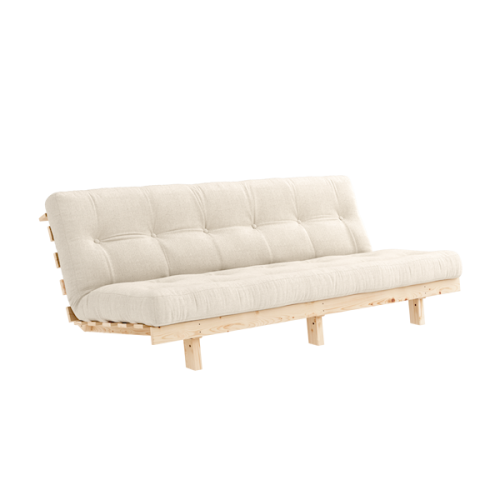 sofa LEAN natural pine (pohovka z borovice) - Barva: karup natural, barva futonu: linen 914