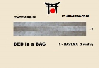 FUTON natural bed in bag (postel v pytli) - rozměr: 70*190 cm, Barva: Camel