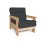 MEXICO Armchair (křeslo z buku) - rozměr: 105 / 140x75x83 cm, Barva: natural (lněný olej), barva futonu: beige