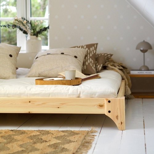 ELAN BED natural pine (postel z borovice) - rozměr: 160*200 cm, Barva: karup natural