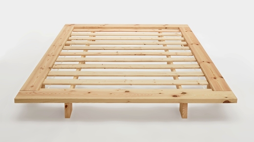JAPAN BED natural pine (postel z borovice) - barva: karup natural, rozměr: 90*200 cm
