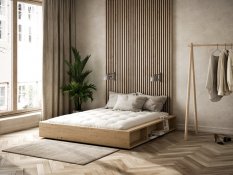 ZIGGY BED natural pine (postel z borovice)