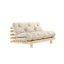 sofa ROOT natural pine (pohovka z borovice) - Barva: karup natural, rozměr: 140*200 cm, barva futonu: linen 914