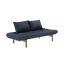 sofa PACE natural pine (pohovka z borovice) - Barva: karup carob, barva futonu: navy 737