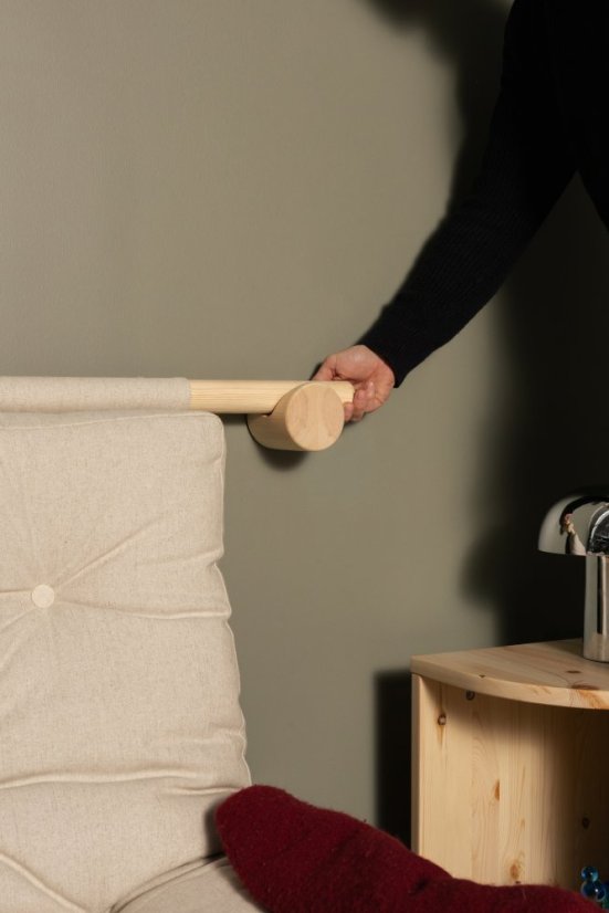 sofa HOOKED natural pine (futonová pohovka ) - barva: karup natural, rozměr: 135 x 200 cm, barva futonu: natural 701