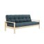 sofa KNOB natural pine (pohovka z borovice) - Barva: karup natural, barva futonu: petrol blue 757