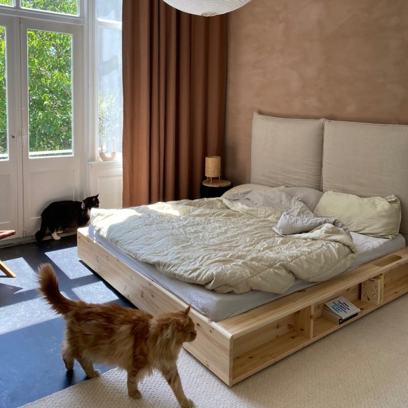 ZIGGY BED natural pine (postel z borovice) - barva: karup natural, rozměr: 140*200 cm
