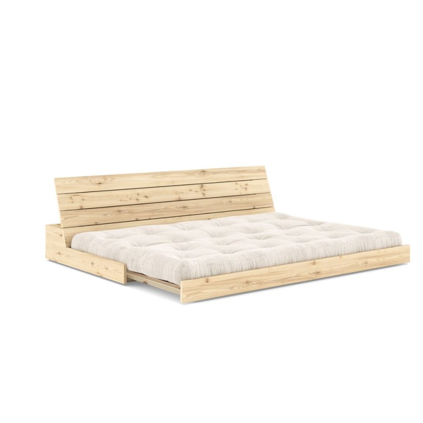 sofa BASE natural pine (pohovka z borovice) - barva: karup natural, barva futonu: beige 747