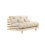 sofa ROOT natural pine (pohovka z borovice) - Barva: karup natural, rozměr: 140*200 cm, barva futonu: natural 701