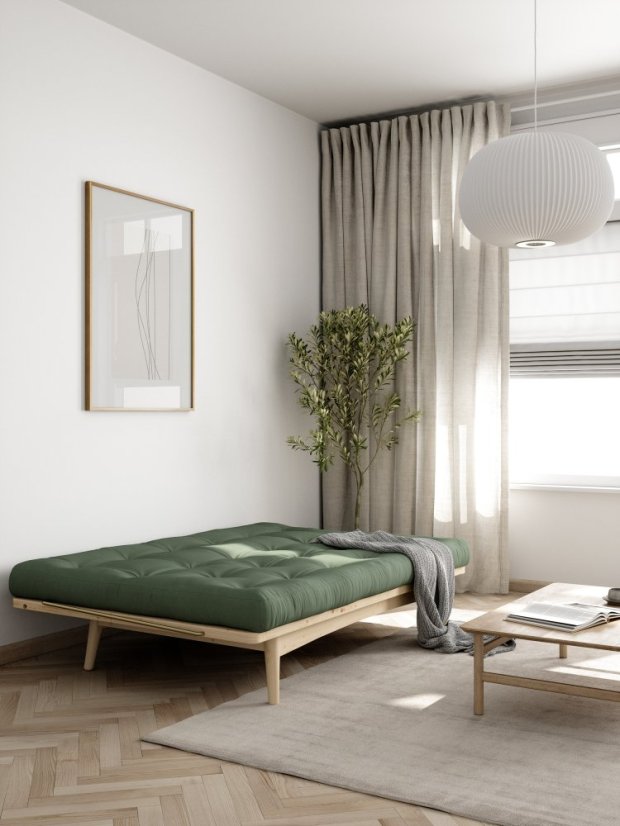 sofa FOLK natural pine (pohovka z borovice) - barva: karup natural, barva futonu: natural 701