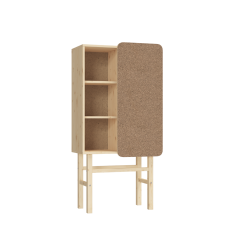 SLIDE CABINET W. PINBOARD