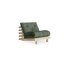sofa ROOT natural pine (pohovka z borovice) - Barva: karup natural, rozměr: 90*200 cm, barva futonu: olive green 756