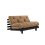 sofa ROOT natural pine (pohovka z borovice) - Barva: karup carob, rozměr: 160*200 cm, barva futonu: mocca 755