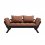 sofa BEBOB natural pine (pohovka z borovice) - Barva: karup black, barva futonu: natural 701