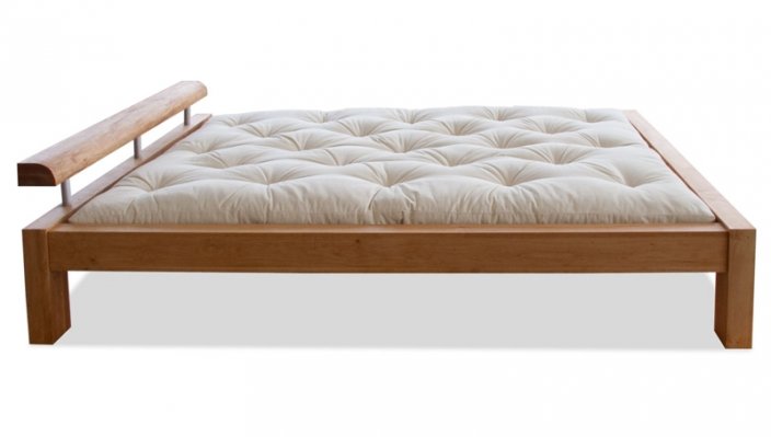 WOOD 02 natural oak bed (postel z dubu) - rozměr: 140*200 cm, Barva: Natural oak