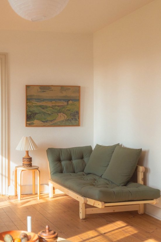 sofa BEAT natural pine (pohovka z borovice) - barva: karup natural, barva futonu: natural 701