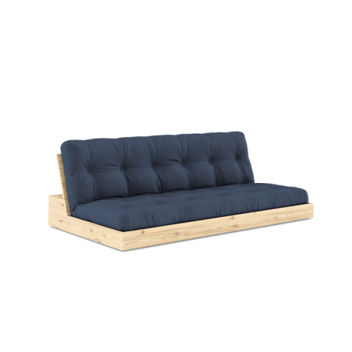 sofa BASE natural pine (pohovka z borovice) - Barva: karup natural, barva futonu: navy 737 sofa BASE natural pine (pohovka z borovice) - Barva: karup natural, barva futonu: navy 737