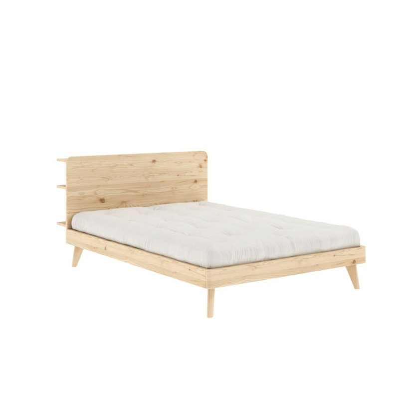 RETREAT BED natural pine (postel z borovice) - barva: karup natural, rozměr: 140*200 cm