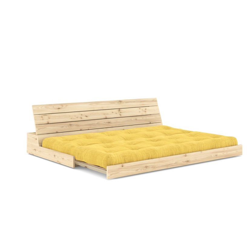 sofa BASE natural pine (pohovka z borovice) - barva: karup natural, barva futonu: beige 747