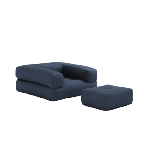 sofa CUBE (futonová pohovka) - rozměr: 90*190 cm, barva futonu: navy 737