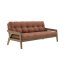 sofa GRAB natural pine (pohovka z borovice) - Barva: karup carob, barva futonu: clay brown 759